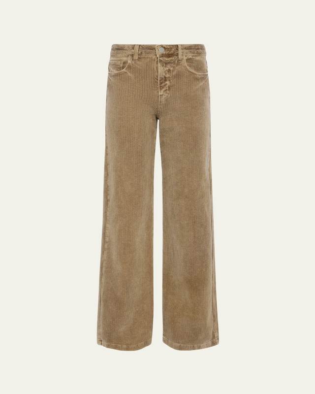 Scottie High-Rise Wide-Leg Corduroy Jeans